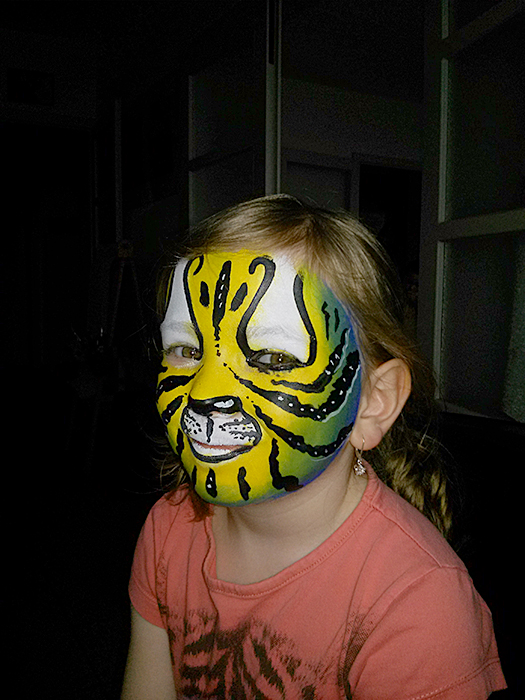Ukázka facepaintingu