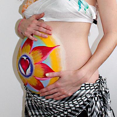 Bellypainting malování na těhotenské bříško