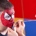 facepainting spiderman